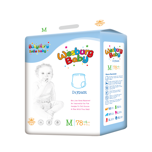 Wesburgbaby superdry baby pants diaper 360° stretchy waistband 