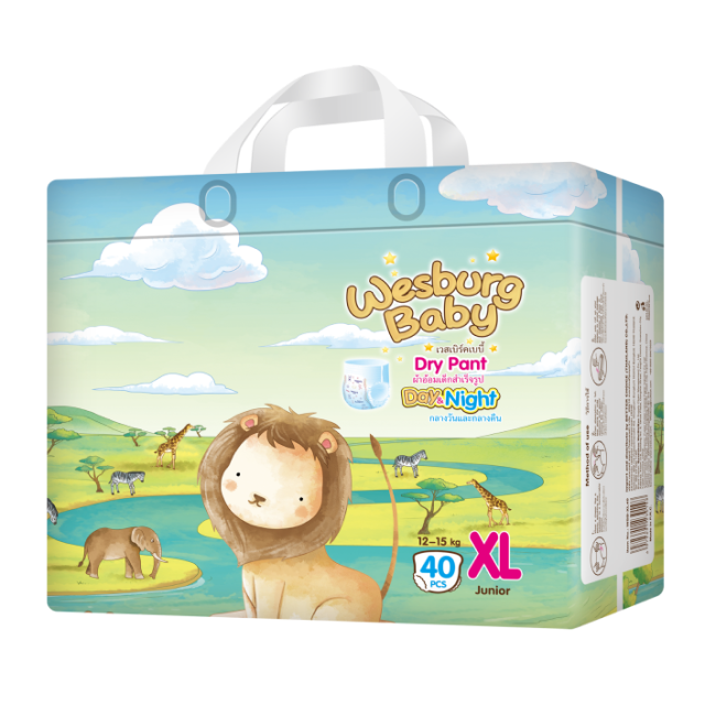 Wesburg Baby Day & Night Baby Diapers / Dry Pants (ผ้าอ้อมเด็กสำเร็จรูป)