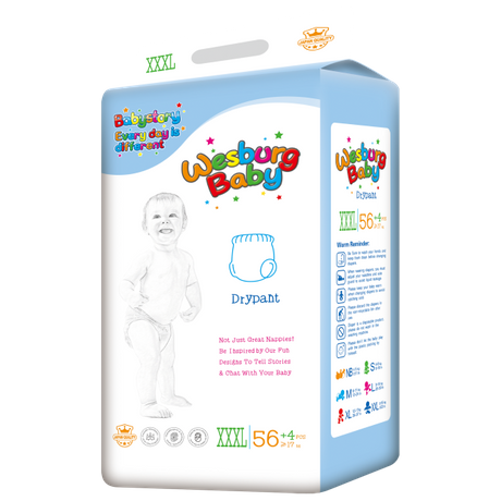 Wesburgbaby superdry baby pants diaper 360° stretchy waistband 