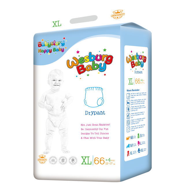 Wesburgbaby superdry baby pants diaper 360° stretchy waistband 