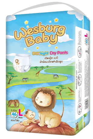 Wesburgbaby Basic baby pants diaper 360° stretchy waistband International Edition