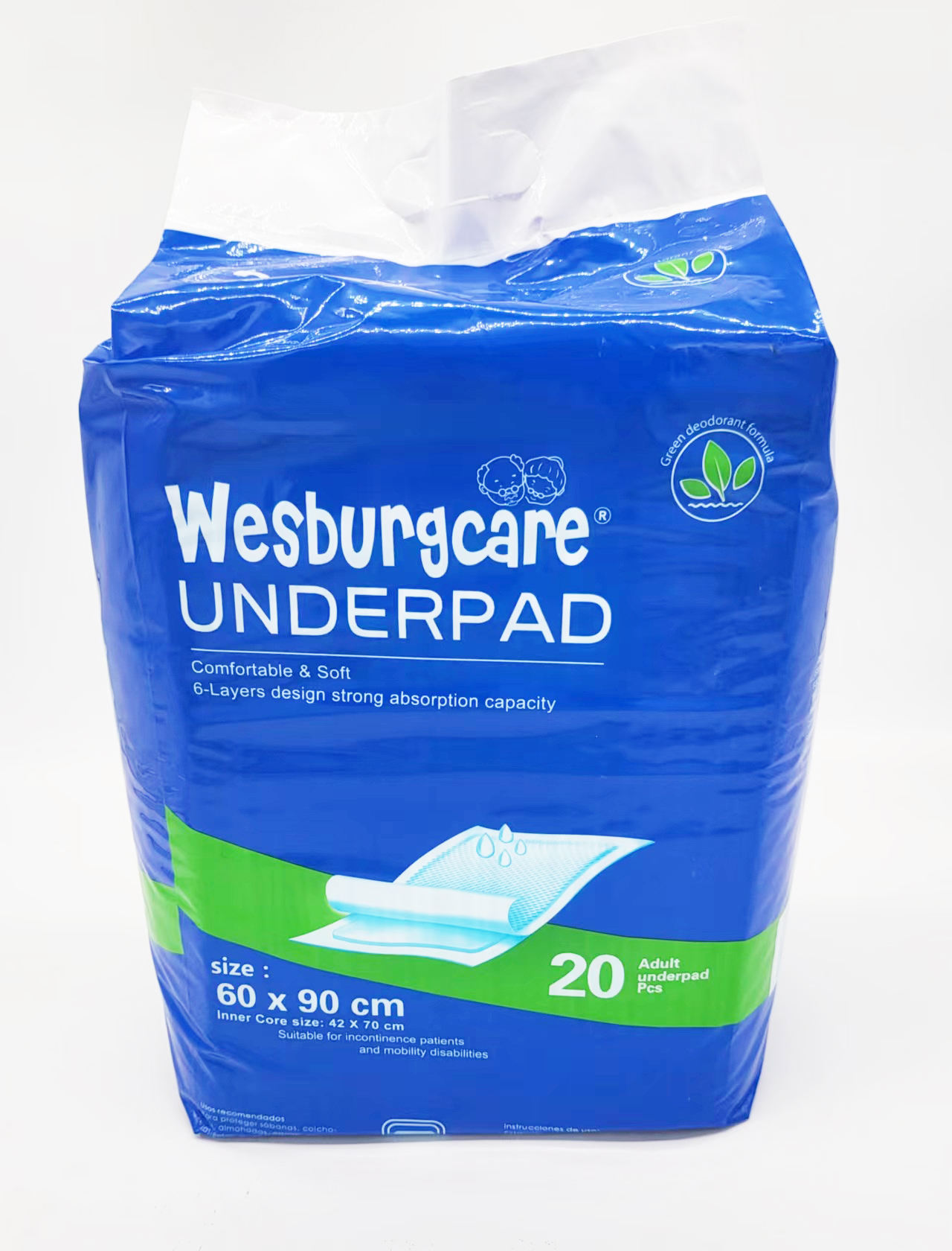 60cm*90cm underPad of Brand Wesburg from China Manufacturer