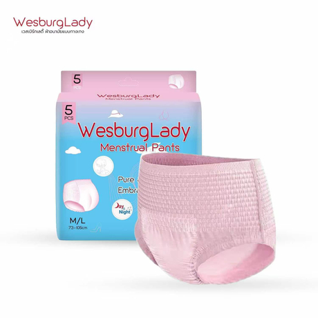WesburgLady Disposable Underwear for Women, Organic Cotton Cover - Incontinence Pads, Postpartum Essentials, Disposable Underwear, Unscented, Maximum Coverage 