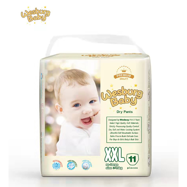 Wesburg Baby Premium Ultra-Thin Disposable Baby Diapers & Dry Pants (NB to XXXL)