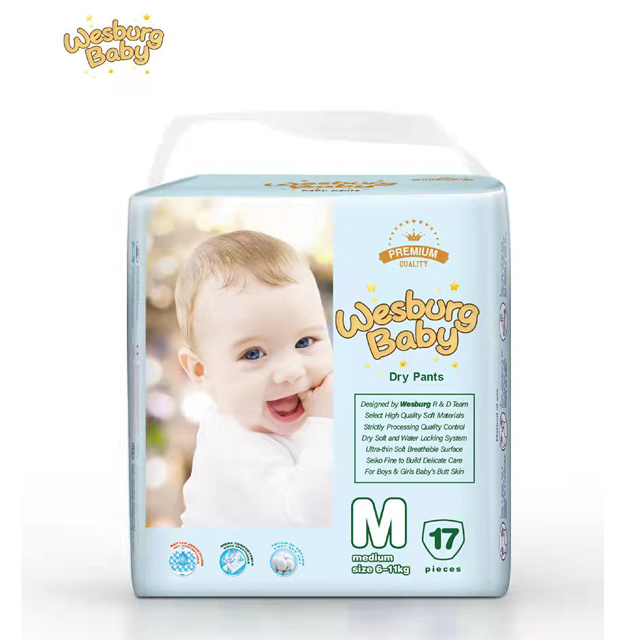 Wesburg Baby Premium Ultra-Thin Disposable Baby Diapers & Dry Pants (NB to XXXL)