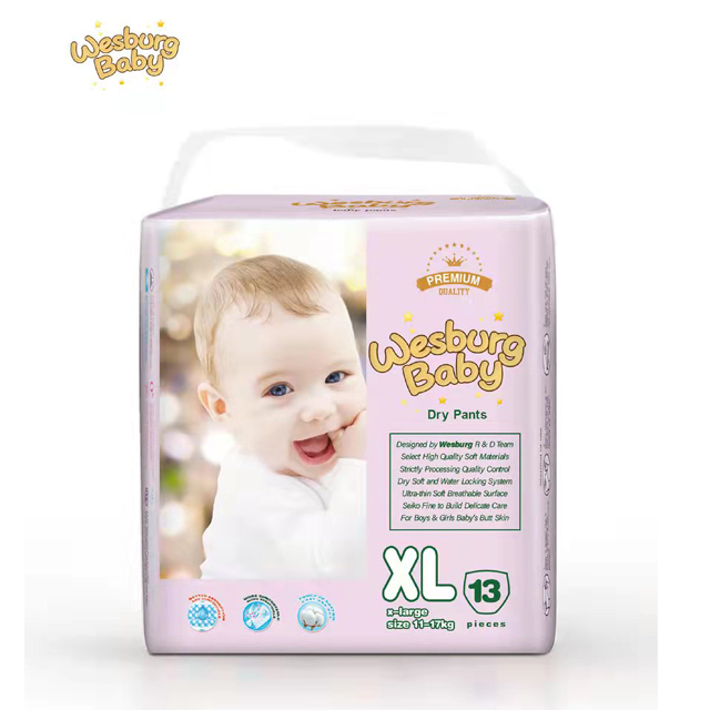 Wesburg Baby Premium Ultra-Thin Disposable Baby Diapers & Dry Pants (NB to XXXL)
